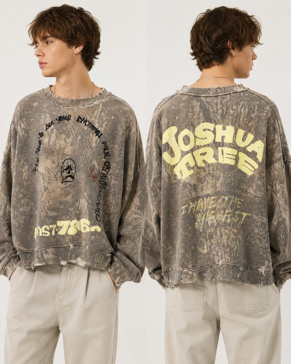NWT Paly Hollywood Joshua Tree Graphic Crewneck Sweatshirt M/L